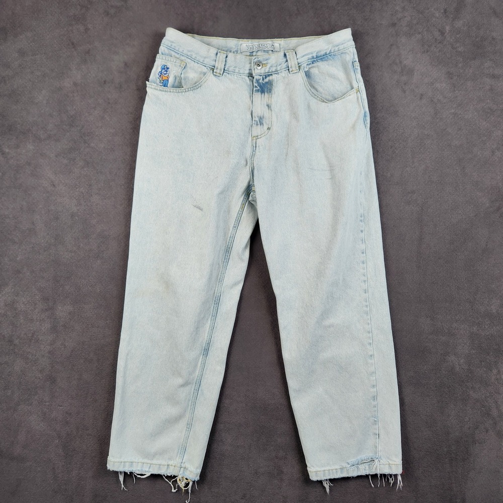 Polar Skate Co 93 Denim Light Wash Jeans Mens 34x32 Relaxed Fit Skatewear‎